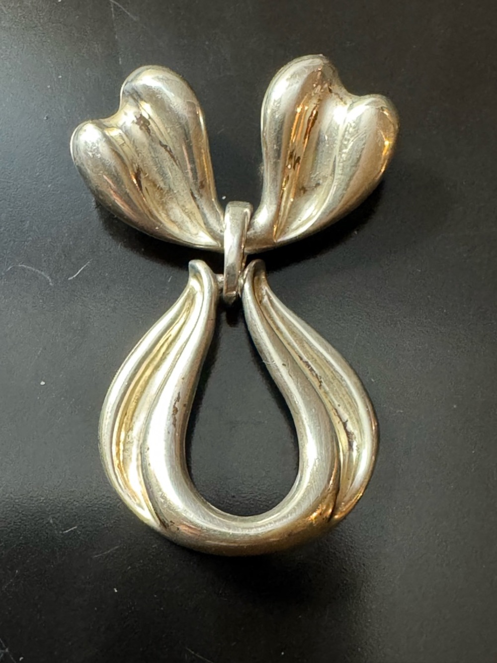 Kabana Sterling Silver Sculptural Ribbon Pendant - 12.28 grams